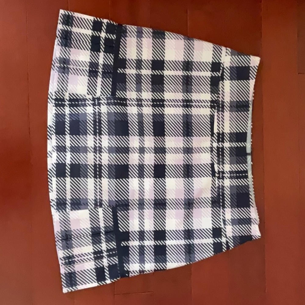 Plaid Navy, White, Lilac Women's Skirt
